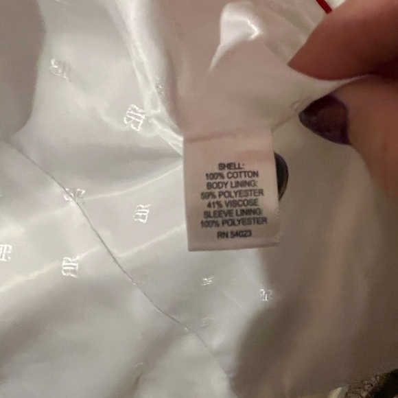 Banana Republic White Military Inspired Round Collar Blazer, size 4 - Picture 9 of 14